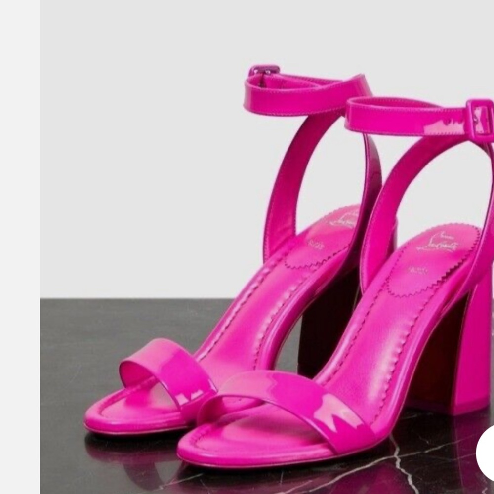 Christian Louboutin Miss Sabina - patent leather sandals in pink 36